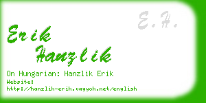 erik hanzlik business card